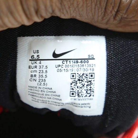 Nike Air Max 1 Womens Red Gold Sequin Leather 95 - Picture 10 of 11